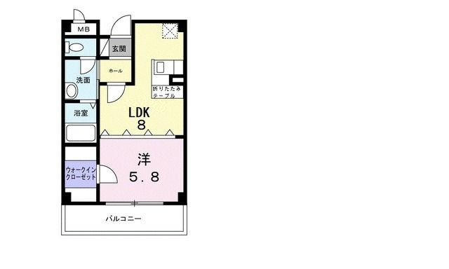 アンソレイエ　（前裁町）の間取り