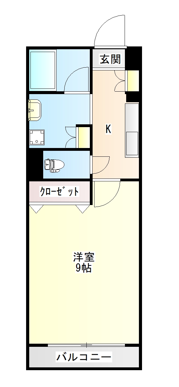 仙台市宮城野区原町のマンションの間取り