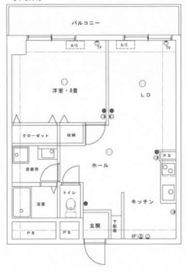 バルミープラザ八丁堀の間取り