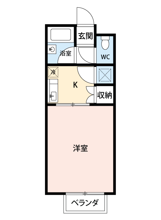 高浜市二池町のアパートの間取り