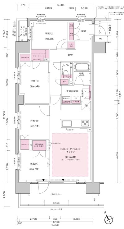 プラウドシティ方南町の間取り