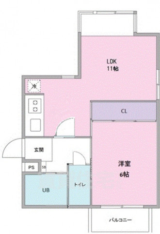 大阪市住吉区万代のマンションの間取り