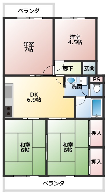 ファミール神谷の間取り