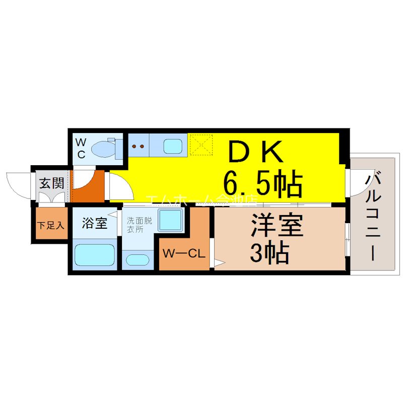 【名古屋市中区千代田のマンションの間取り】