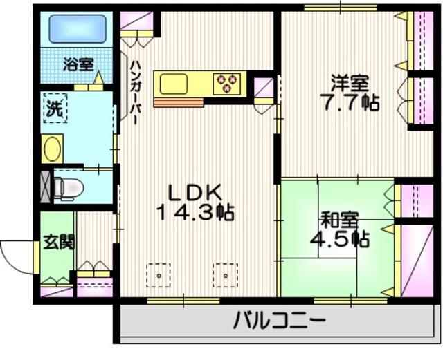 ＢＯＲＩＫＩ横浜みどり　B棟の間取り