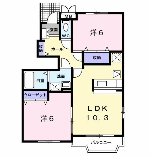 デュエット弐番館の間取り