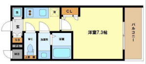 大阪市西区江之子島のマンションの間取り