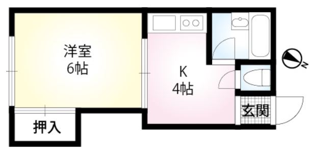 横浜市金沢区六浦東のアパートの間取り