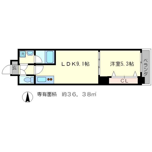 エターナルコート三条の間取り