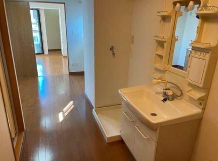 洗面設備　独立洗面台あり、毎朝おしゃれに忙しい女性の方におすすめです