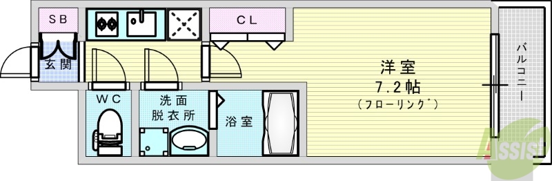 レジュールアッシュ塚本レジデンスの間取り写真