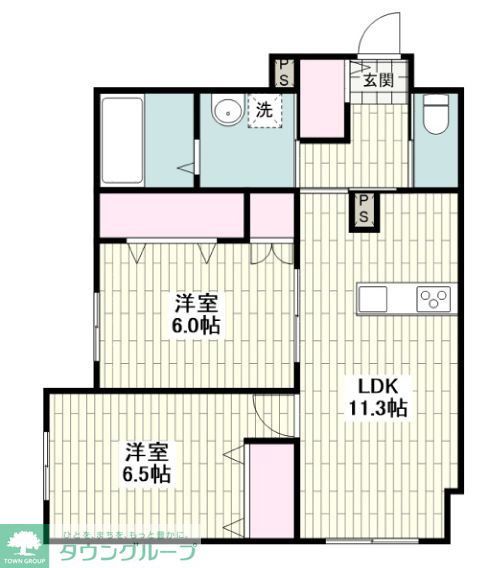 小田急江ノ島線 南林間駅 徒歩4分 3階建 築1年の間取り写真