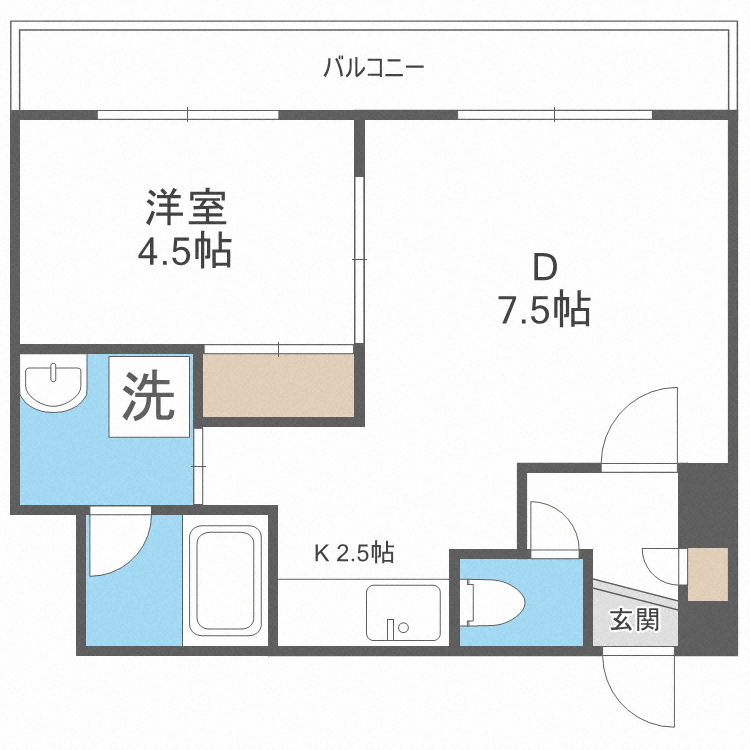 エポック南7条館の間取り写真