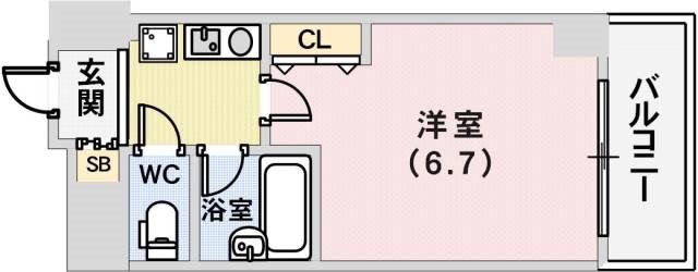 エスリード三宮フラワーロードの間取り写真