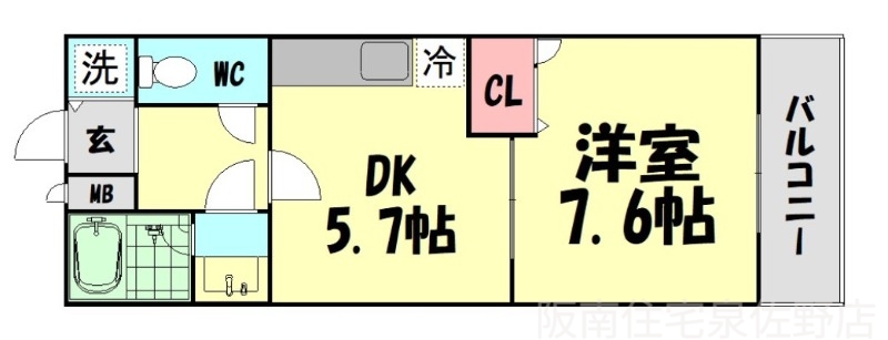 フジパレス 貝塚半田II番館の間取り写真
