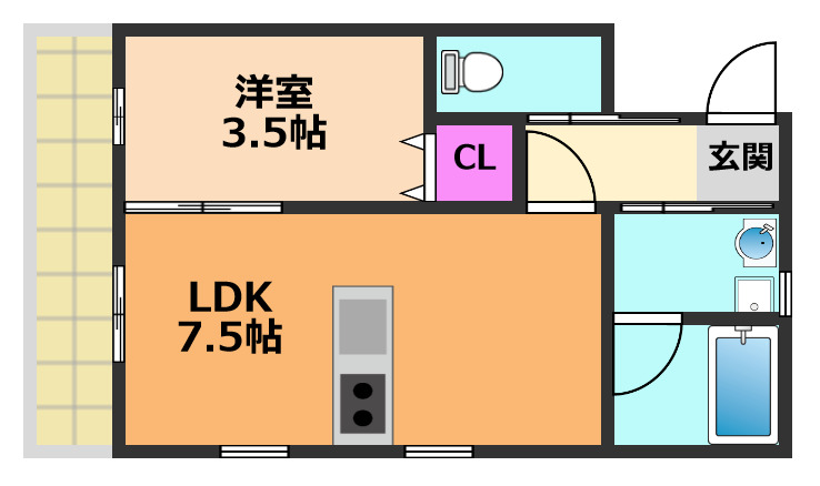 阪急京都線 高槻市駅 徒歩5分 3階建 築9年の間取り写真