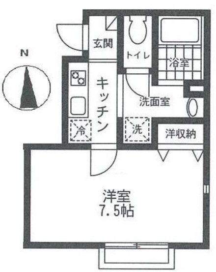 カーサフェリーチェの間取り写真