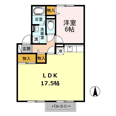 リビングタウン東通　ＥE棟の間取り