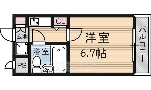 京都市伏見区深草泓ノ壺町のマンションの間取り