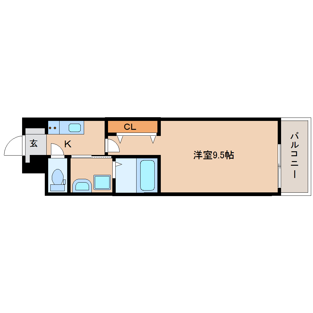 橿原市法花寺町のアパートの間取り