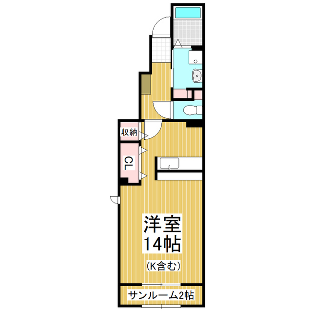 松本市県のアパートの間取り