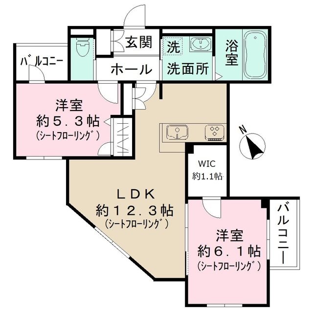 世田谷区豪徳寺のアパートの間取り