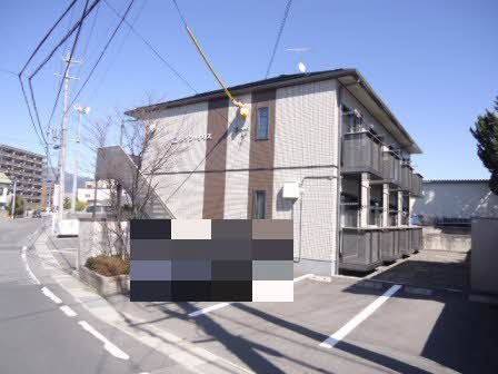 松本市征矢野のアパートの建物外観