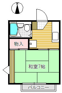 越谷市蒲生旭町のアパートの間取り