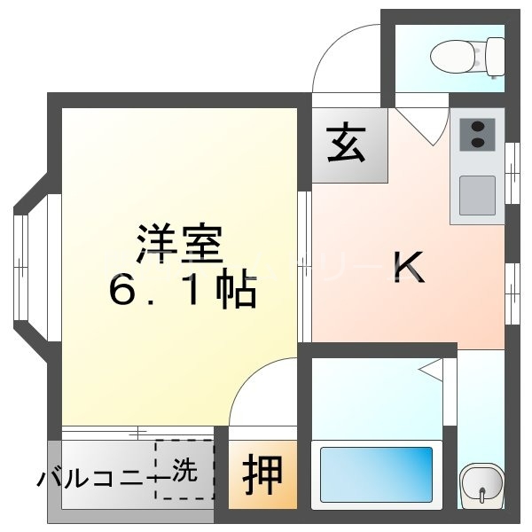 門真市垣内町のマンションの間取り