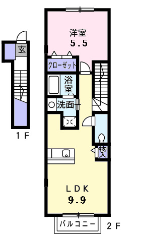 ドゥーメゾンI番館の間取り