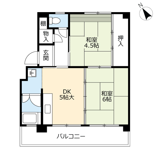 ＵＲ徳力の間取り