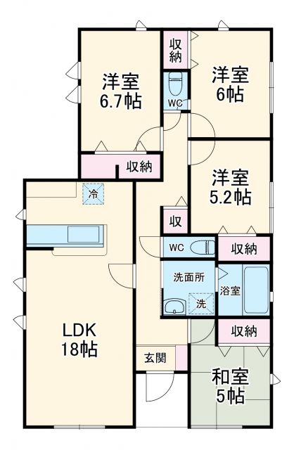 リナージュいなべ市北勢町垣内02の間取り