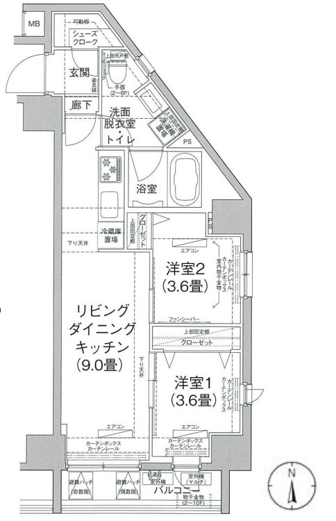 ティモーネ浅草リーヴァの間取り