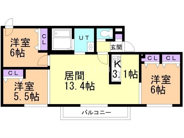 仮）水車町７丁目ＭＳ　B棟の間取り