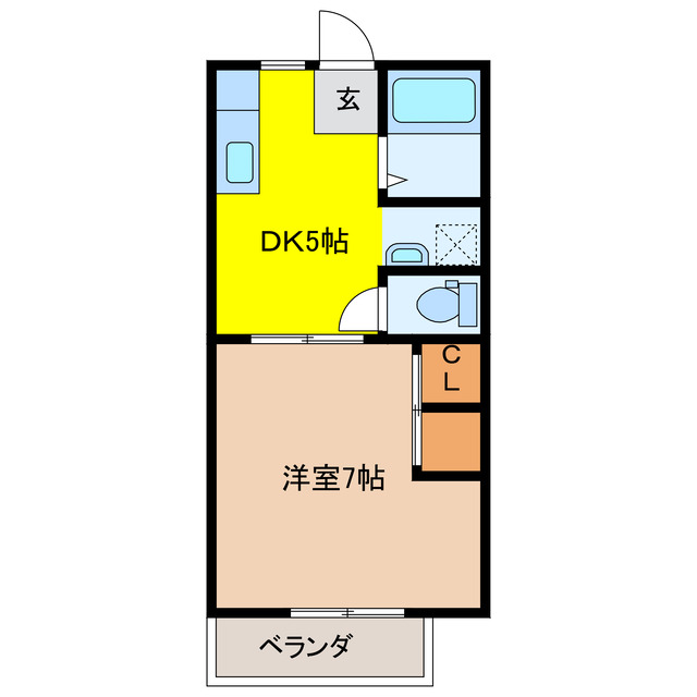 大垣市林町のアパートの間取り