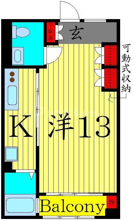 足立区加平のアパートの間取り