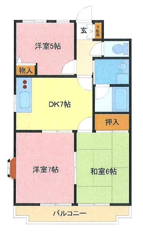 さいたま市緑区大字中尾のマンションの間取り