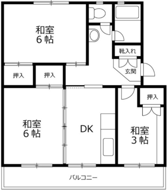 村上団地3街区31号棟の間取り