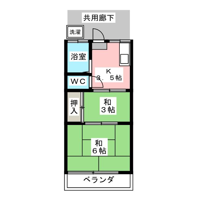 旭ハイツの間取り