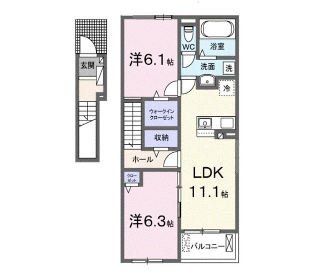 ラヴィベール．ＪＪ．Iの間取り