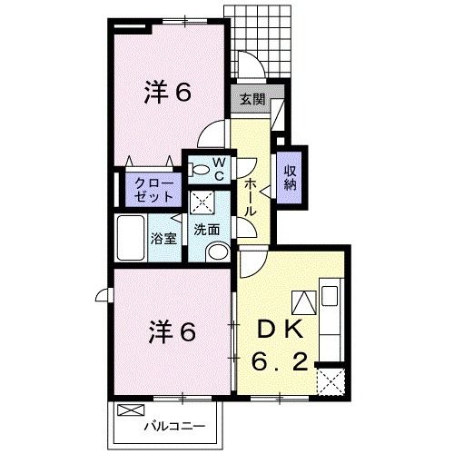 杵島郡江北町大字佐留志のアパートの間取り