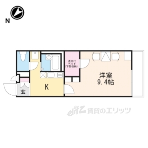 彦根市高宮町のアパートの間取り