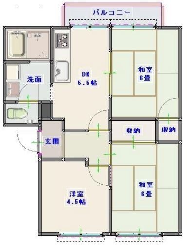 パステルシティBの間取り