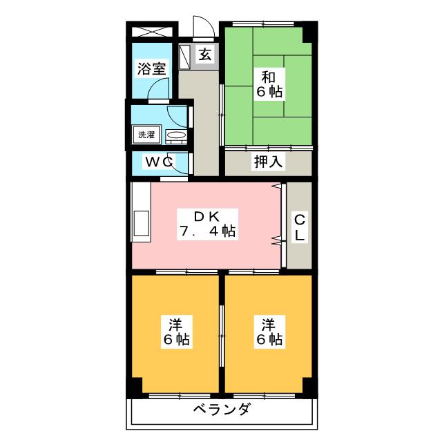 リンピアＭＩＹＡＫＥの間取り