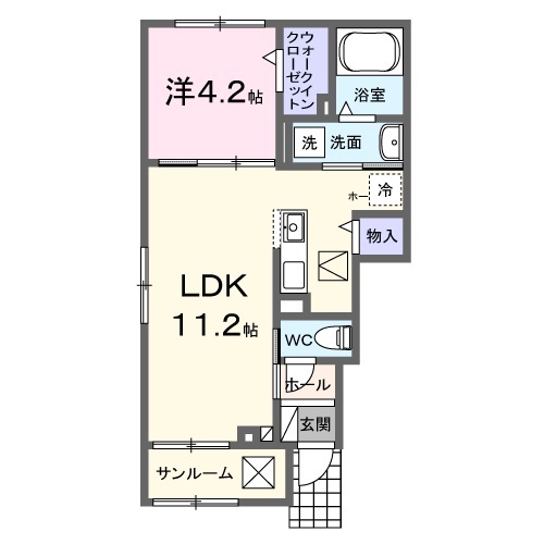 シャンテ　アルルの間取り