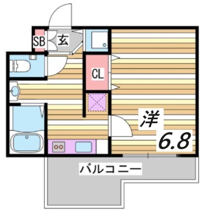 神戸市中央区筒井町のマンションの間取り