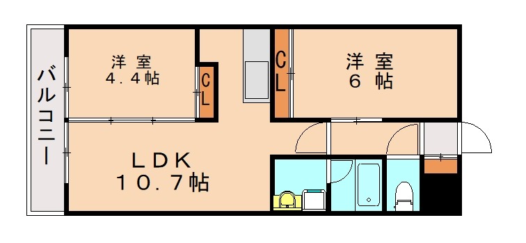 福岡市東区下原のマンションの間取り