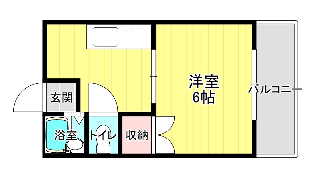 広島市中区西白島町のマンションの間取り