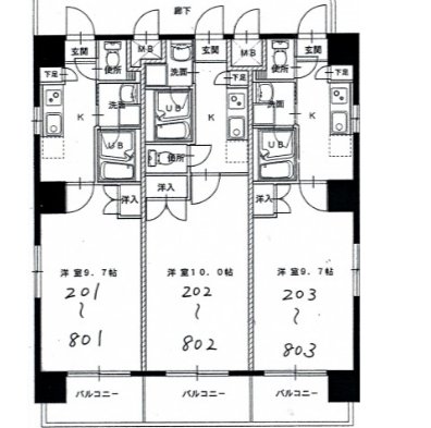 ウエストハイム天神川の間取り