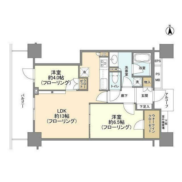 【品川区東品川のマンションの間取り】